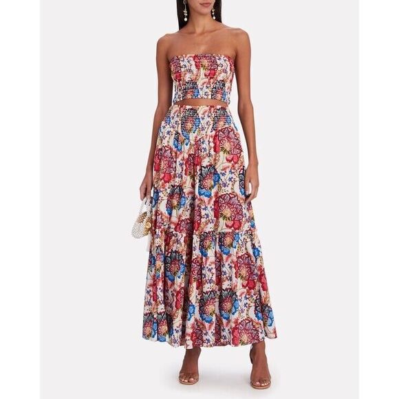 MISA Ziba Floral Cotton Wide-Leg Pants Size L - Picture 2 of 10